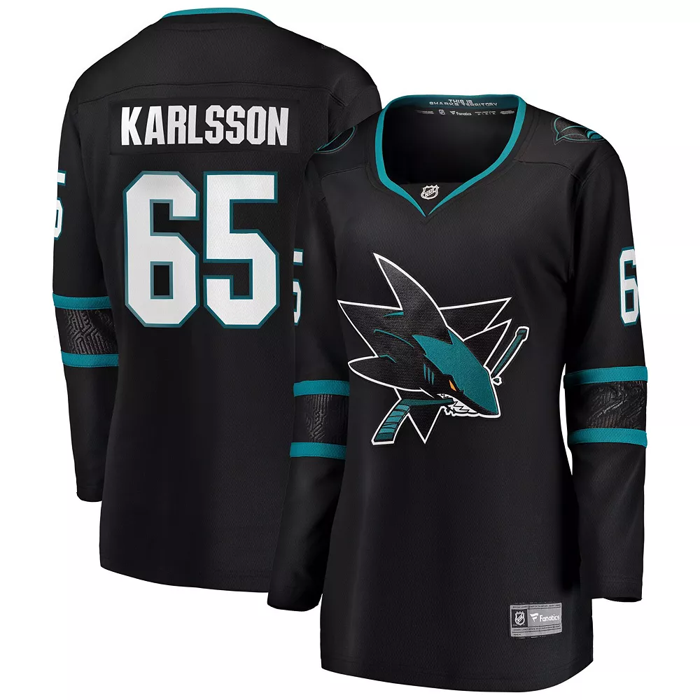 Erik Karlsson San Jose Sharks Fanatics Branded Women's Alternate Premier Breakaway Player Jersey - Black 3 Erik Karlsson San Jose Sharks Fanatics Branded Women's Alternate Premier Breakaway Player Jersey - Black