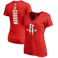 Women's Fanatics Branded Eric Gordon Red Houston Rockets Backer Classic Fit Name & Number V-Neck T-Shirt -Fanatics Clothing Shop 3992786 ALT