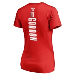 Women's Fanatics Branded Eric Gordon Red Houston Rockets Backer Classic Fit Name & Number V-Neck T-Shirt -Fanatics Clothing Shop 3992786 ALT3