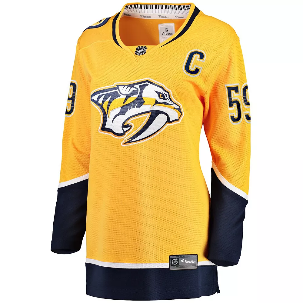 Women's Fanatics Branded Roman Josi Gold Nashville Predators Premier Breakaway Player Jersey 5 Women's Fanatics Branded Roman Josi Gold Nashville Predators Premier Breakaway Player Jersey - Image 3