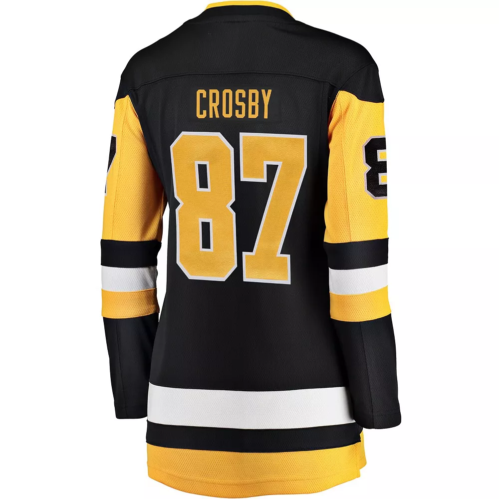 Women's Fanatics Branded Sidney Crosby Black Pittsburgh Penguins Home Breakaway Player Jersey 6 Women's Fanatics Branded Sidney Crosby Black Pittsburgh Penguins Home Breakaway Player Jersey - Image 4