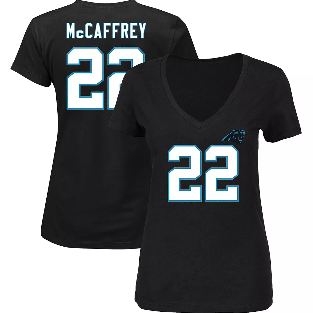 Women's Majestic Christian McCaffrey Black Carolina Panthers Plus Size Fair Catch Name & Number V-Neck T-Shirt 3 Women's Majestic Christian McCaffrey Black Carolina Panthers Plus Size Fair Catch Name & Number V-Neck T-Shirt