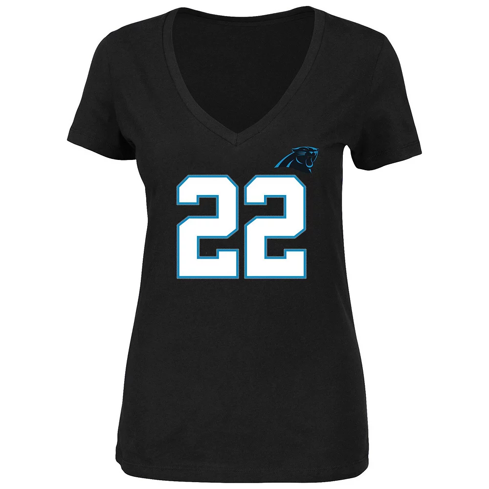 Women's Majestic Christian McCaffrey Black Carolina Panthers Plus Size Fair Catch Name & Number V-Neck T-Shirt 5 Women's Majestic Christian McCaffrey Black Carolina Panthers Plus Size Fair Catch Name & Number V-Neck T-Shirt - Image 3