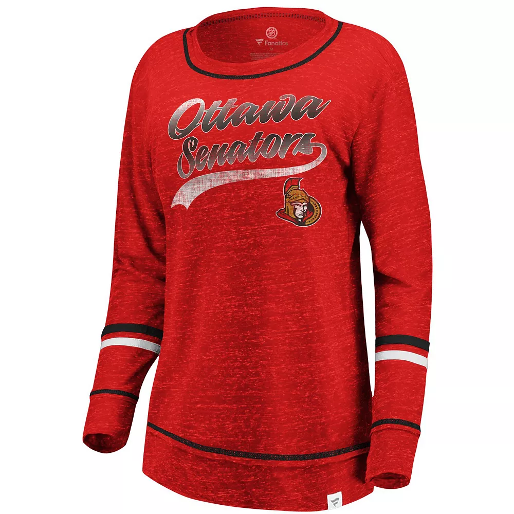 Women's Fanatics Branded Red Ottawa Senators Giant Dreams Speckle Long Sleeve T-Shirt 3 Women's Fanatics Branded Red Ottawa Senators Giant Dreams Speckle Long Sleeve T-Shirt