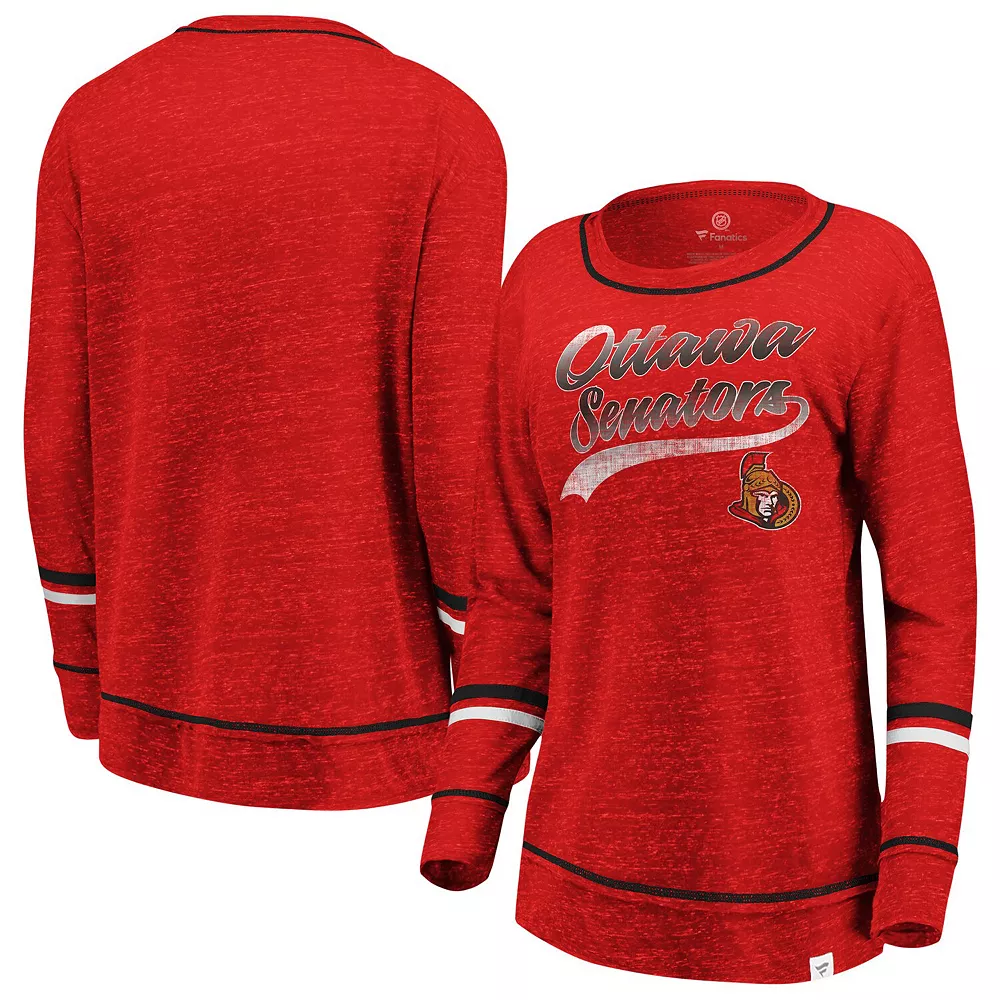 Women's Fanatics Branded Red Ottawa Senators Giant Dreams Speckle Long Sleeve T-Shirt 4 Women's Fanatics Branded Red Ottawa Senators Giant Dreams Speckle Long Sleeve T-Shirt - Image 2