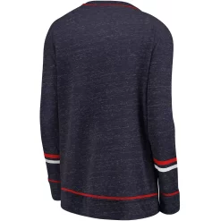 Women's Fanatics Branded Navy/Red Washington Wizards Dreams Sleeve Stripe Speckle Long Sleeve T-Shirt -Fanatics Clothing Shop 4187216 ALT3