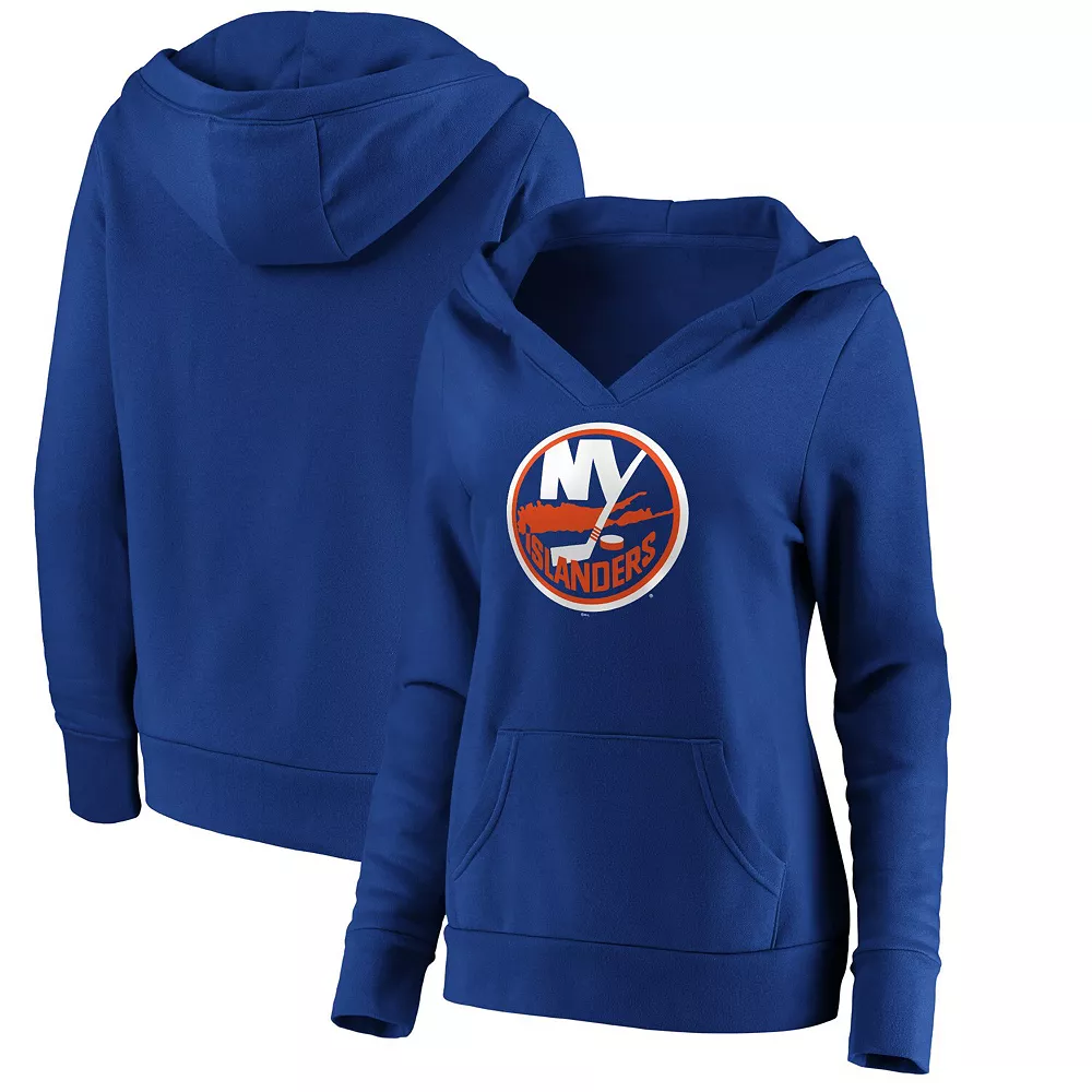 Women's Fanatics Branded Royal New York Islanders Primary Team Logo Fleece V-Neck Pullover Hoodie 3 Women's Fanatics Branded Royal New York Islanders Primary Team Logo Fleece V-Neck Pullover Hoodie