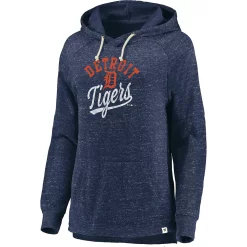 Women's Fanatics Branded Navy Detroit Tigers Faded Script Raglan Pullover Hoodie -Fanatics Clothing Shop 4281236 ALT2