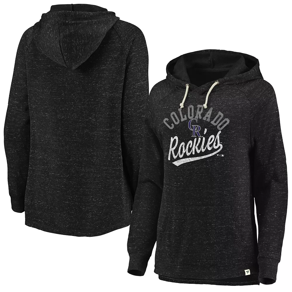 Women's Fanatics Branded Black Colorado Rockies Faded Script Pullover Hoodie 4 Women's Fanatics Branded Black Colorado Rockies Faded Script Pullover Hoodie - Image 2