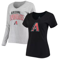 Fanatics Clothing Shop 7 Women's Fanatics Branded Black/Heathered Gray Arizona Diamondbacks V-Neck T-Shirt Combo Set