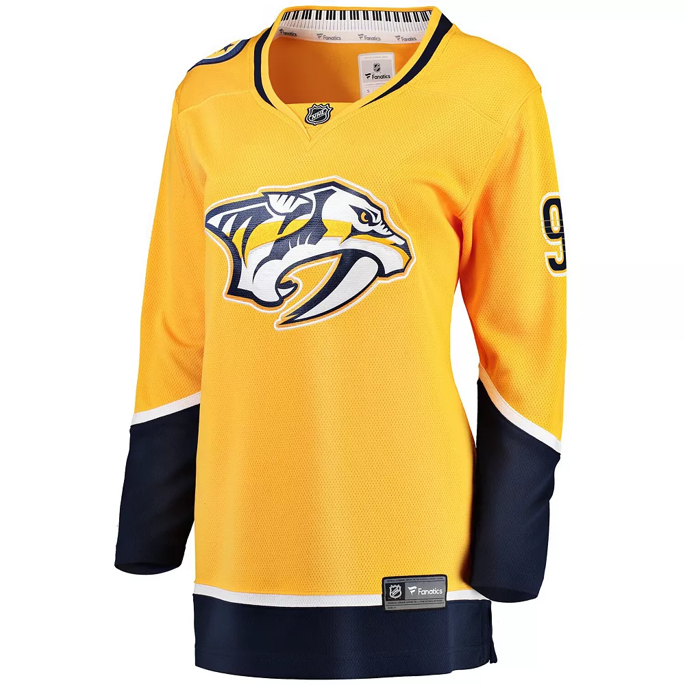 Women's Fanatics Branded Filip Forsberg Gold Nashville Predators Premier Breakaway Player Jersey 4 Women's Fanatics Branded Filip Forsberg Gold Nashville Predators Premier Breakaway Player Jersey - Image 2