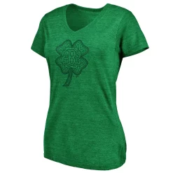 Women's Fanatics Branded Kelly Green Boston Red Sox St. Patrick's Day Paddy's Pride Tri-Blend V-Neck T-Shirt -Fanatics Clothing Shop 4372378 ALT2