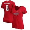 Women's Fanatics Branded Alexander Ovechkin Red Washington Capitals Authentic Stack Name and Number V-Neck T-Shirt -Fanatics Clothing Shop 4372384