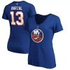 Women's Fanatics Branded Mathew Barzal Royal New York Islanders Team Authentic Stack Name & Number V-Neck T-Shirt -Fanatics Clothing Shop 4372470