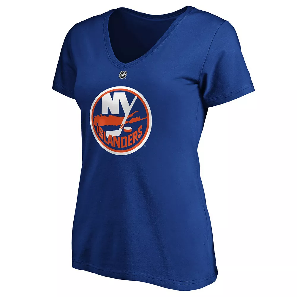 Women's Fanatics Branded Mathew Barzal Royal New York Islanders Team Authentic Stack Name & Number V-Neck T-Shirt 5 Women's Fanatics Branded Mathew Barzal Royal New York Islanders Team Authentic Stack Name & Number V-Neck T-Shirt - Image 3