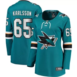Women's Fanatics Branded Erik Karlsson Teal San Jose Sharks Home Premier Breakaway Player Jersey