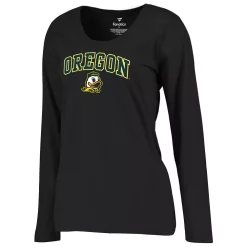Women's Black Oregon Ducks Campus Long Sleeve T-Shirt