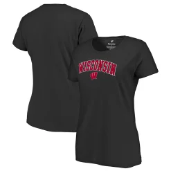 Women's Fanatics Branded Black Wisconsin Badgers Campus T-Shirt -Fanatics Clothing Shop 4384722 ALT