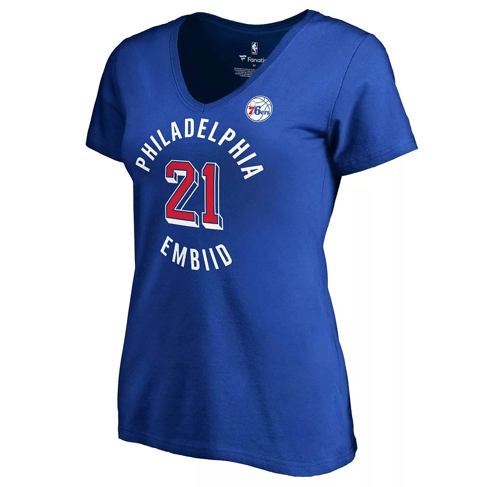 Women's Fanatics Branded Joel Embiid Royal Philadelphia 76ers Plus Size Notable T-Shirt 5 Women's Fanatics Branded Joel Embiid Royal Philadelphia 76ers Plus Size Notable T-Shirt - Image 3