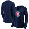 Women's Fanatics Branded Navy Chicago Cubs Official Logo Long Sleeve V-Neck T-Shirt 2 Women's Fanatics Branded Navy Chicago Cubs Official Logo Long Sleeve V-Neck T-Shirt -Fanatics Clothing Shop 4443393