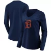 Women's Fanatics Branded Navy Detroit Tigers Core Team Long Sleeve V-Neck T-Shirt 1 Women's Fanatics Branded Navy Detroit Tigers Core Team Long Sleeve V-Neck T-Shirt -Fanatics Clothing Shop 4443421