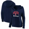 Women's Fanatics Branded Navy Boston Red Sox Victory Script Crossover Neck Pullover Hoodie -Fanatics Clothing Shop 4443576