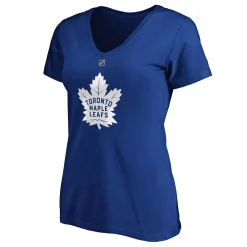 Women's Fanatics Branded Mitchell Marner Blue Toronto Maple Leafs Authentic Stack Name & Number V-Neck T-Shirt -Fanatics Clothing Shop 4444577 ALT2