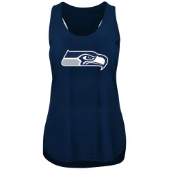 Women's College Navy Seattle Seahawks Plus Size Racerback Tank Top