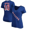 Women's Fanatics Branded Artemi Panarin Blue New York Rangers Authentic Stack Name & Number V-Neck T-Shirt -Fanatics Clothing Shop 4445828