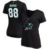 Women's Fanatics Branded Brent Burns Black San Jose Sharks Authentic Stack Name & Number V-Neck T-Shirt -Fanatics Clothing Shop 4446068
