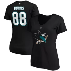 Women's Fanatics Branded Brent Burns Black San Jose Sharks Authentic Stack Name & Number V-Neck T-Shirt 6 Women's Fanatics Branded Brent Burns Black San Jose Sharks Authentic Stack Name & Number V-Neck T-Shirt -Fanatics Clothing Shop 4446068 ALT