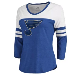 Women's Fanatics Branded Heathered Blue St. Louis Blues Team Tri-Blend 3/4-Sleeve V-Neck T-Shirt 5 Women's Fanatics Branded Heathered Blue St. Louis Blues Team Tri-Blend 3/4-Sleeve V-Neck T-Shirt -Fanatics Clothing Shop 4447064 ALT2