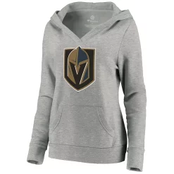 Women's Fanatics Branded Gray Vegas Golden Knights Primary Logo V-Neck Pullover Hoodie 7 Women's Fanatics Branded Gray Vegas Golden Knights Primary Logo V-Neck Pullover Hoodie -Fanatics Clothing Shop 4447157 ALT2
