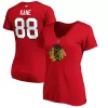 Women's Fanatics Branded Patrick Kane Red Chicago Blackhawks Authentic Stack Name & Number V-Neck T-Shirt -Fanatics Clothing Shop 4449305