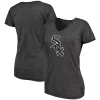 Women's Fanatics Branded Heathered Charcoal Chicago White Sox Core Weathered Tri-Blend V-Neck T-Shirt -Fanatics Clothing Shop 4542024