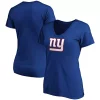 Women's Fanatics Branded Royal New York Giants Primary Logo V-Neck T-Shirt -Fanatics Clothing Shop 4609710