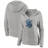 Women's Fanatics Branded Heather Gray Seattle Kraken Primary Logo Pullover Hoodie -Fanatics Clothing Shop 4609939