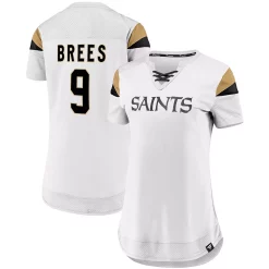 Women's Fanatics Branded Drew Brees White New Orleans Saints Athena Name & Number Fashion Top -Fanatics Clothing Shop 4613211 ALT