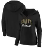 Women's Fanatics Branded Black New Orleans Saints Team Victory Script Crossover Pullover Hoodie -Fanatics Clothing Shop 4614490