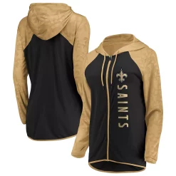 Women's Fanatics Branded Black New Orleans Saints Forever Fan Logo Full-Zip Hoodie