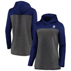 Women's Fanatics Branded Heathered Charcoal/Blue Toronto Maple Leafs Chiller Fleece Pullover Hoodie -Fanatics Clothing Shop 4643196 ALT