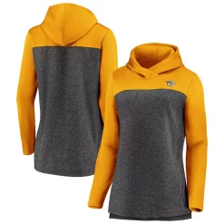 Women's Fanatics Branded Heathered Charcoal/Gold Nashville Predators Chiller Fleece Pullover Hoodie 5 Women's Fanatics Branded Heathered Charcoal/Gold Nashville Predators Chiller Fleece Pullover Hoodie -Fanatics Clothing Shop 4643419 ALT