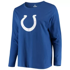 Women's Fanatics Branded Royal Indianapolis Colts Plus Size Primary Logo Long Sleeve T-Shirt -Fanatics Clothing Shop 4644365 ALT2