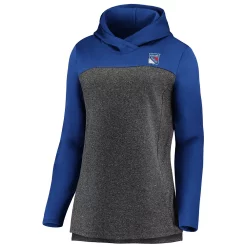 Women's Fanatics Branded Heathered Charcoal/Blue New York Rangers Chiller Fleece Pullover Hoodie -Fanatics Clothing Shop 4650870 ALT2