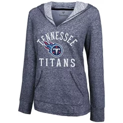 Women's Fanatics Branded Navy Tennessee Titans Doubleface Slub Pullover Hoodie
