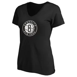 Women's Fanatics Branded Black/White Brooklyn Nets V-Neck T-Shirt Combo Pack -Fanatics Clothing Shop 4662334 ALT2