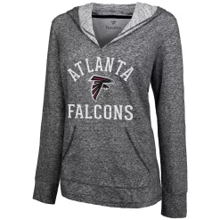 Women's Fanatics Branded Black Atlanta Falcons Doubleface Slub Pullover Hoodie