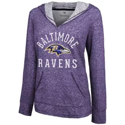 Women's Fanatics Branded Purple Baltimore Ravens Doubleface Slub Pullover Hoodie