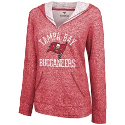 Women's Fanatics Branded Red Tampa Bay Buccaneers Doubleface Slub Pullover Hoodie