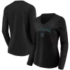 Women's Fanatics Branded Black Miami Marlins Core Team Lockup Long Sleeve V-Neck T-Shirt -Fanatics Clothing Shop 4766319